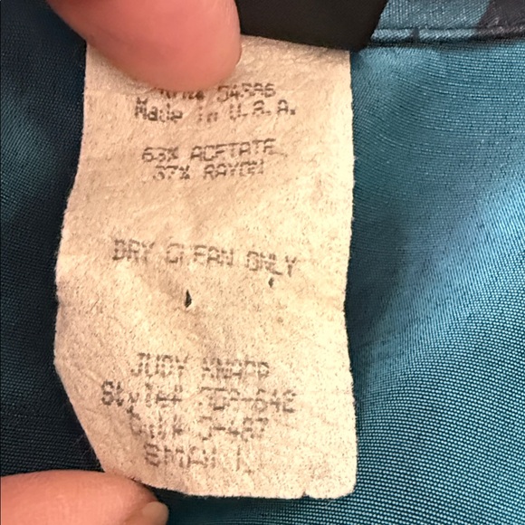 Vintage Floral Teal Women's Blazer - Picture 6 of 6